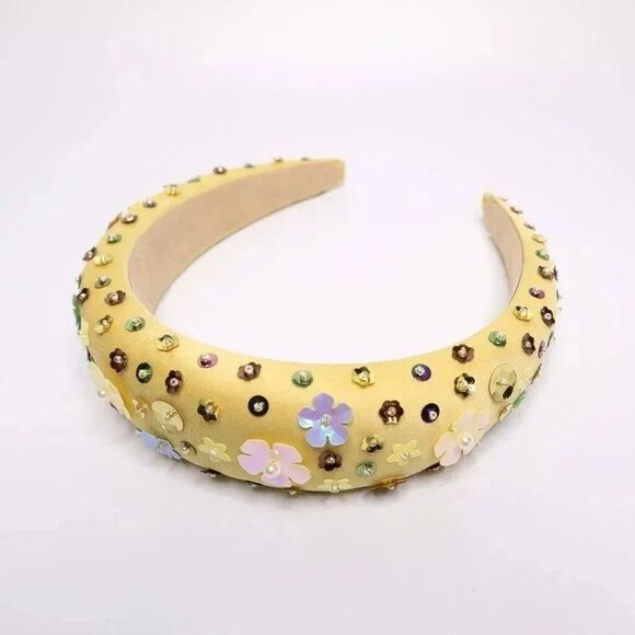 Flower Momma Flower Embellished Padded Headband YELLOW - Picture 2 of 3